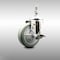 Service Caster 4 Inch 316SS Gray Polyurethane Swivel 1/2 Inch Threaded Stem Caster with Brake SCC-SS316TS20S414-PPUB-TLB-121315 - alternate 1